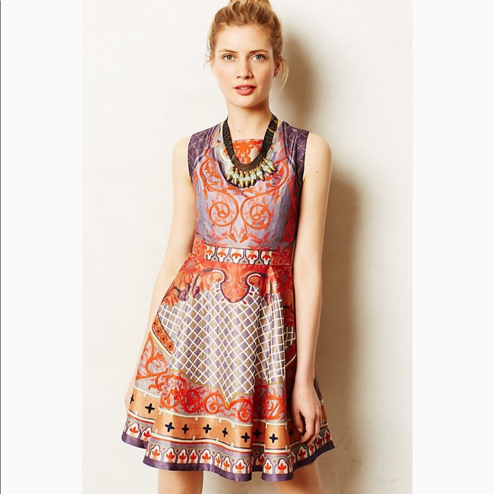 Anthropologie Twilight Temple Dress Fit & Flare 0